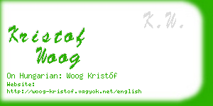 kristof woog business card